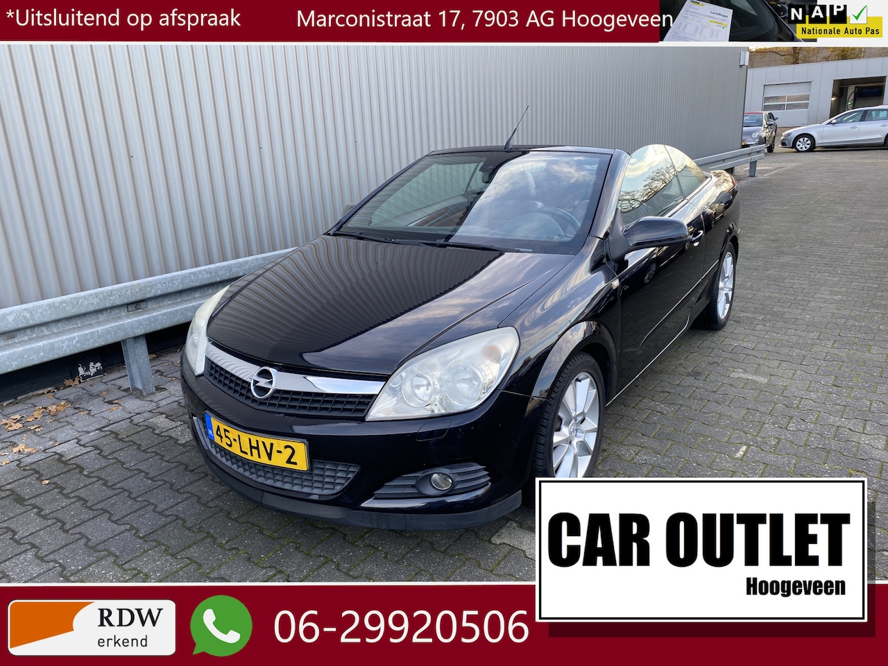 Opel Astra TwinTop - 1.8 Enjoy 151Dkm.NAP, Leer, Navi, Clima, CC, Windscherm, LM, – Inruil Mogelijk – - AutoWereld.nl