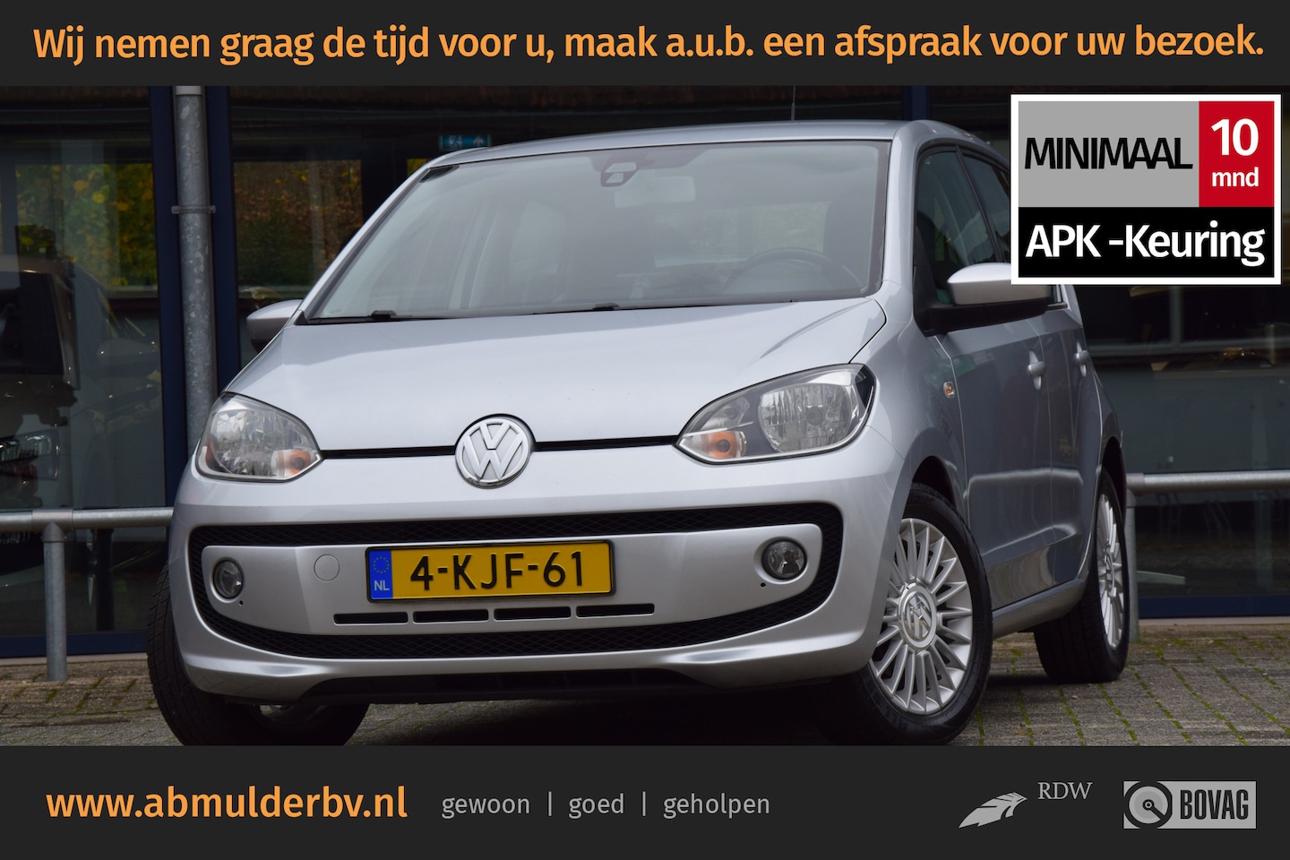 Volkswagen Up! - 1.0 high up! BlueMotion 5Deurs | Org. NL | Incl. Nieuwe APK | 15'' Velgen Met All Season B - AutoWereld.nl