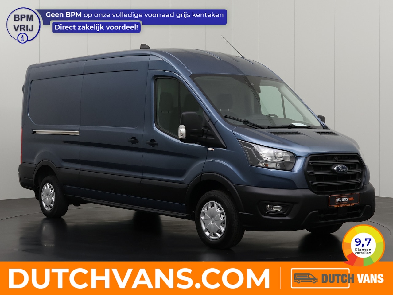 Ford Transit - 2.0TDCi 130PK L3H2 | Airco | Cruise | 3-Persoons | Betimmering - AutoWereld.nl