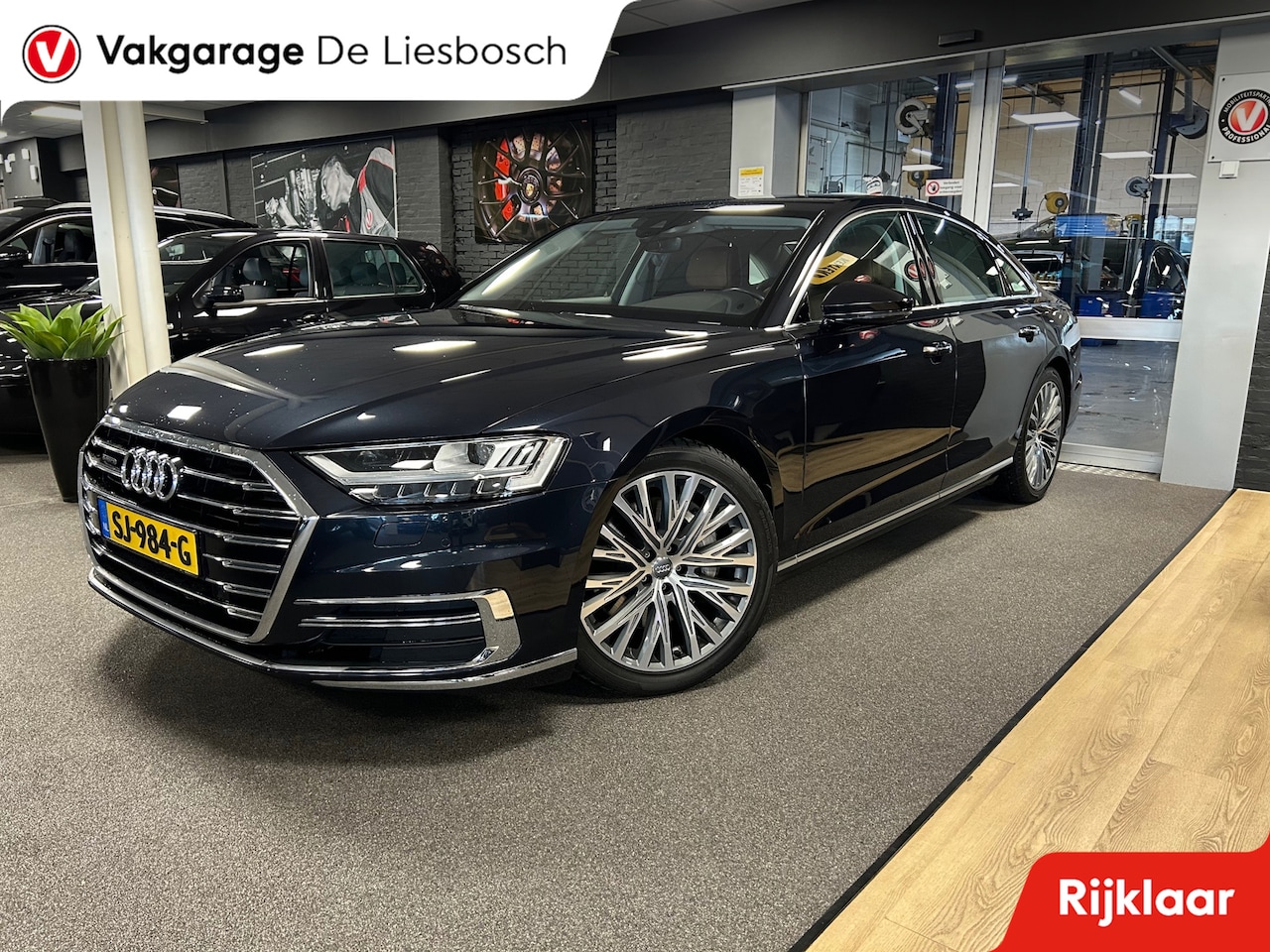 Audi A8 - 55 TFSI quattro / Leder / Navigatie / 20inch / B&O / stoel verwarming voor + achter. - AutoWereld.nl