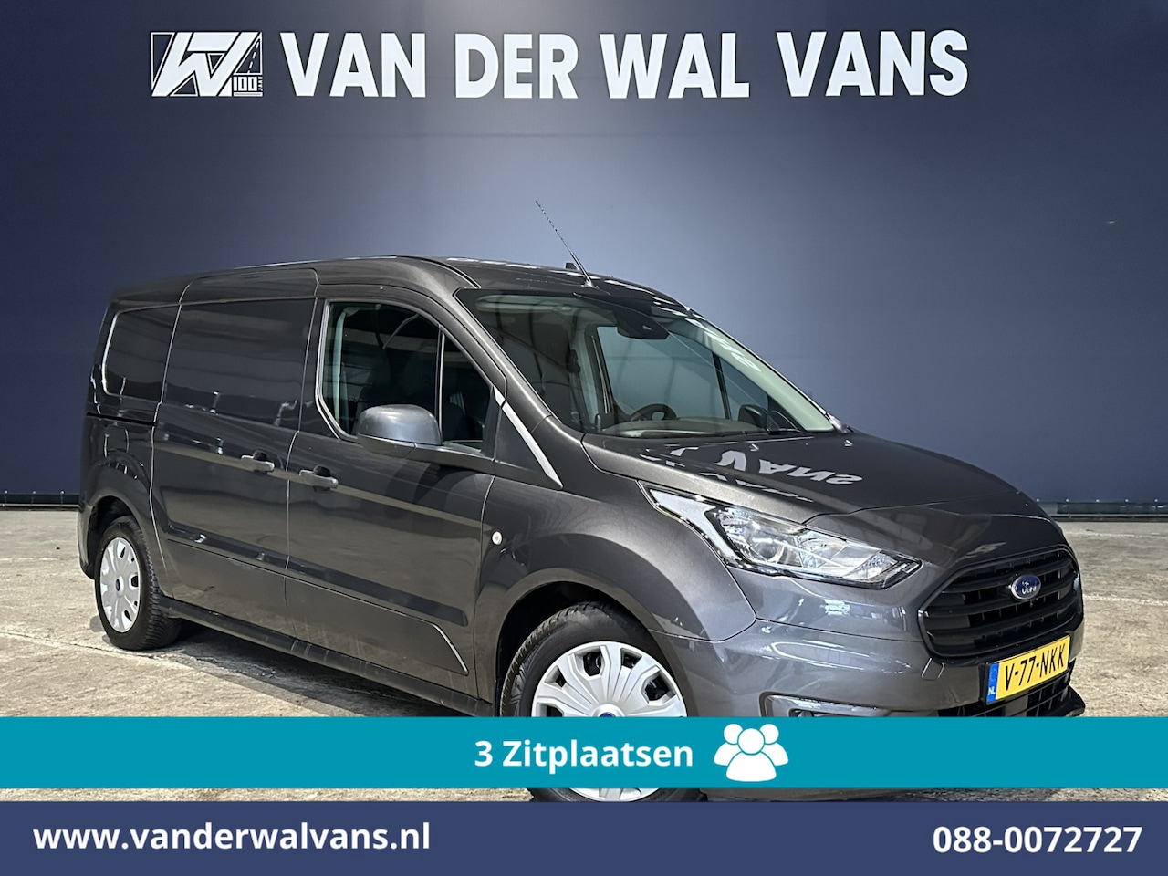 Ford Transit Connect - 1.5 EcoBlue 100pk L2H1 Euro6 Airco | 3-Zits | Camera | Navigatie | Verwarmde voorruit Park - AutoWereld.nl
