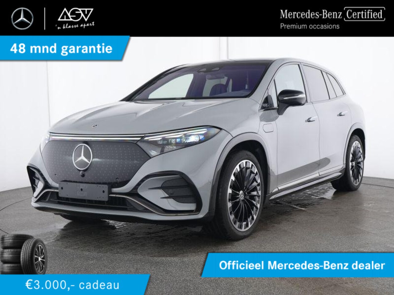 Mercedes-Benz EQS SUV - 450 4MATIC AMG Line 118 kWh Wegklapbare trekhaak, luchtvering, Panoramadak - AutoWereld.nl