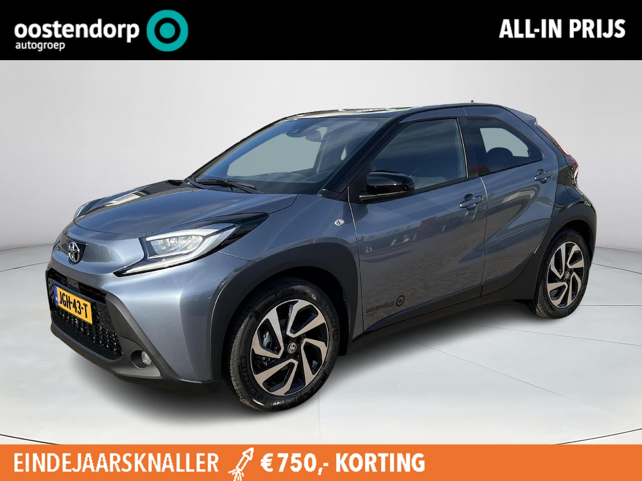 Toyota Aygo X - 1.0 VVT-i MT Pulse | Demonstratie auto | Celestite grey met zwart dak | - AutoWereld.nl