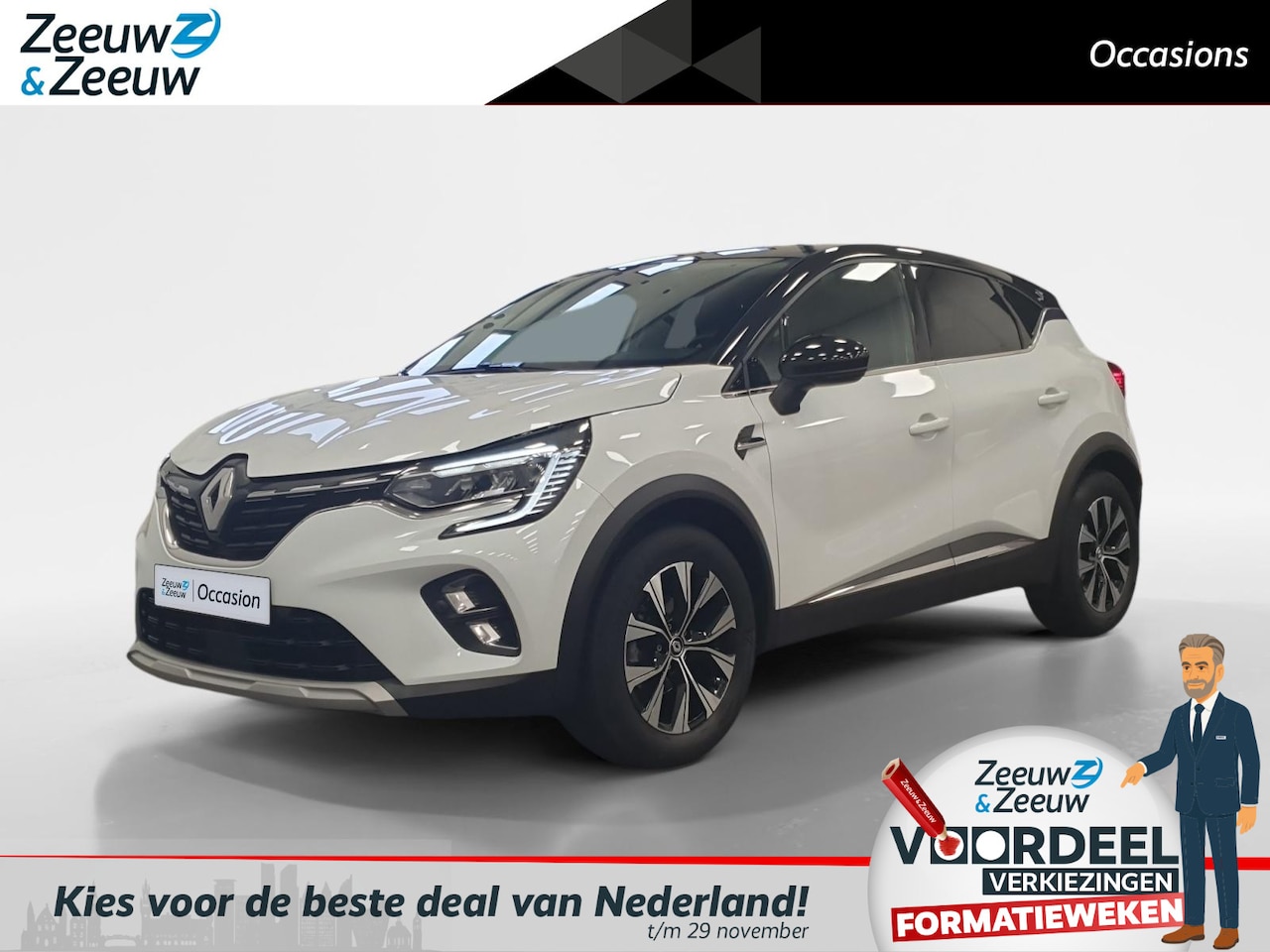 Renault Captur - 1.3 mild hybrid 140pk techno | Trekhaak | Navigatie | Camera | Climate control | Cruise co - AutoWereld.nl