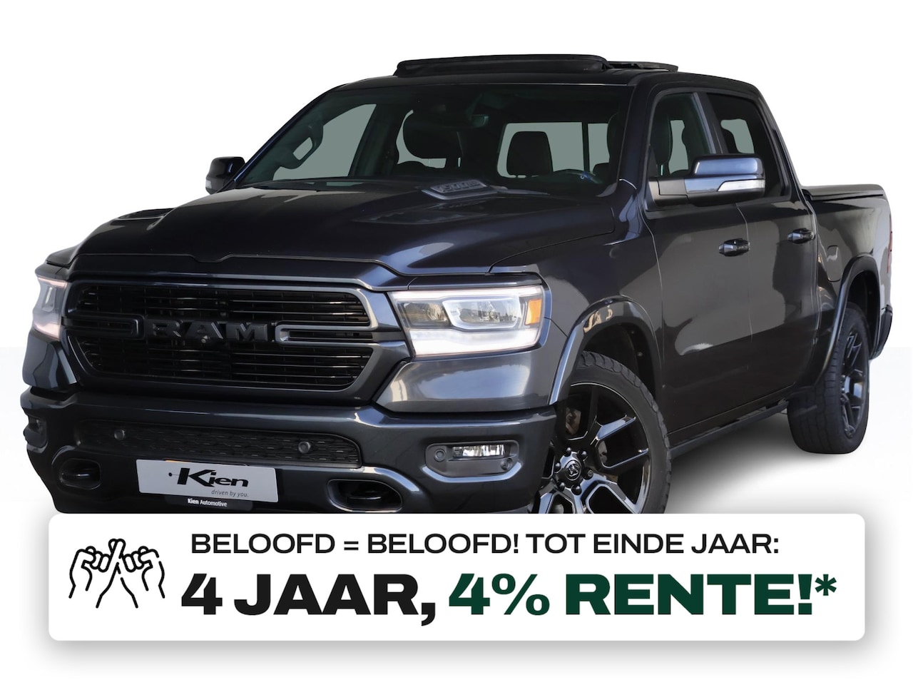 Dodge Ram 1500 - 5.7 V8 4x4 Crew Cab Laramie Night | Panoramadak | Luchtvering | Groot Navigatie | Elektris - AutoWereld.nl