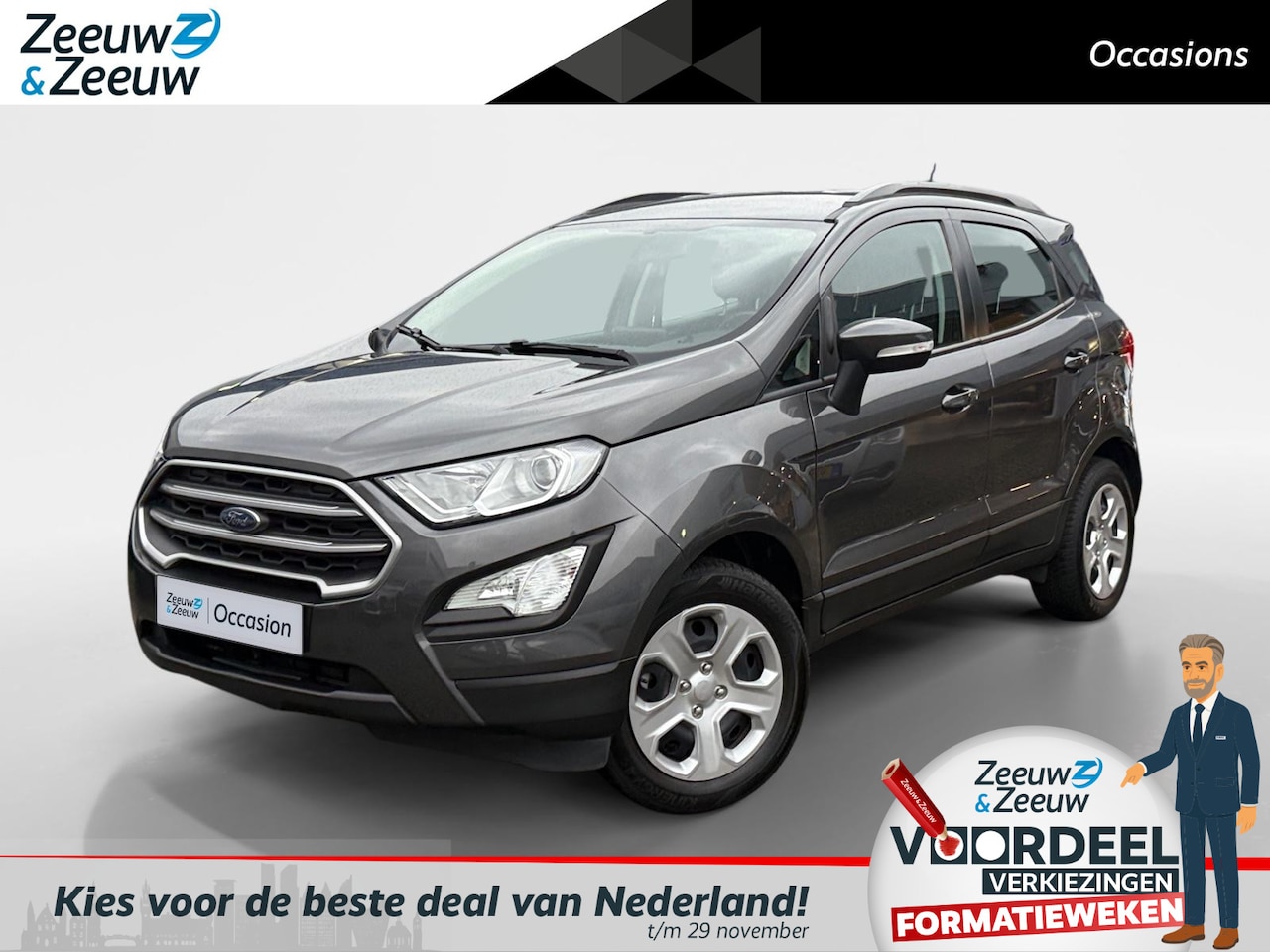 Ford EcoSport - 1.0 EcoBoost Trend Ultimate | Trekhaak | Achteruitrijcamera | Apple carplay/android auto | - AutoWereld.nl