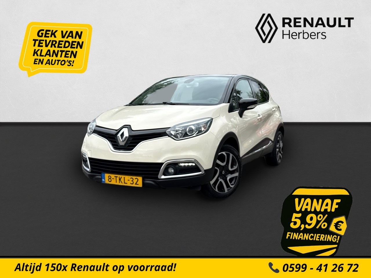 Renault Captur - 1.5 dCi Dynamique NAVI / CAMERA / TREKHAAK / AUTOMAAT - AutoWereld.nl