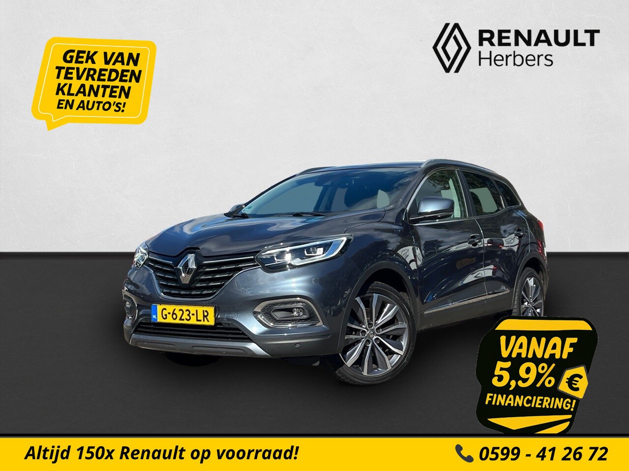 Renault Kadjar - 1.3 TCe Intens EDC 140 AUTOMAAT / LEER / CAMERA / TREKHAAK / 19 INCH - AutoWereld.nl