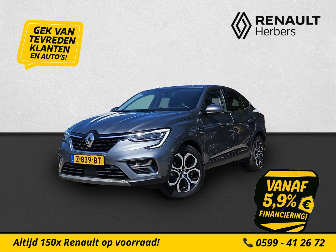 Renault Arkana - 1.6 E-Tech full hybrid 145 techno GROOT NAVI / CAMERA / 18 INCH - AutoWereld.nl