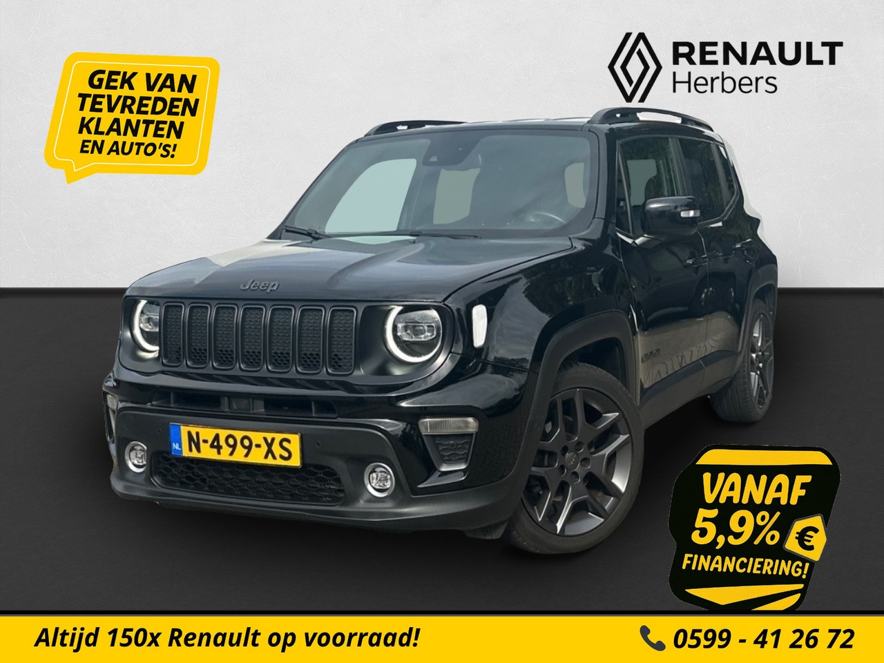 Jeep Renegade - 1.3T-e Limited STOEL&STUUR VERW. / CAMERA / NAVI - AutoWereld.nl