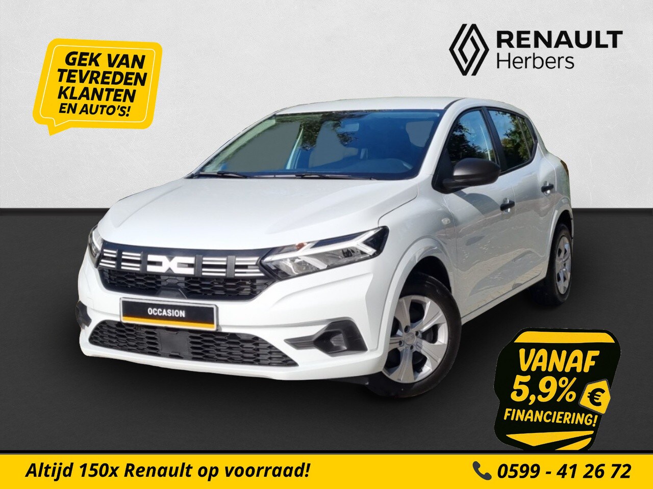 Dacia Sandero - 0.9 TCe Ambiance BLUETOOTH / AIRCO / SLECHT 19.400 KM - AutoWereld.nl
