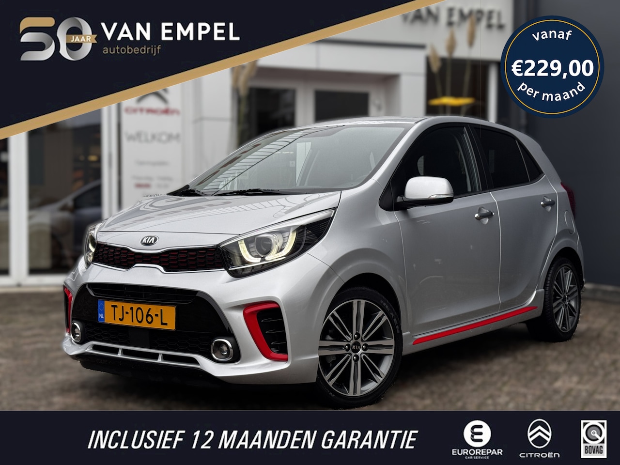 Kia Picanto - 1.0 T-GDI GT-Line | 100 PK | Navigatie | Camera | NL-Auto | Climate control | Leder | Stoe - AutoWereld.nl