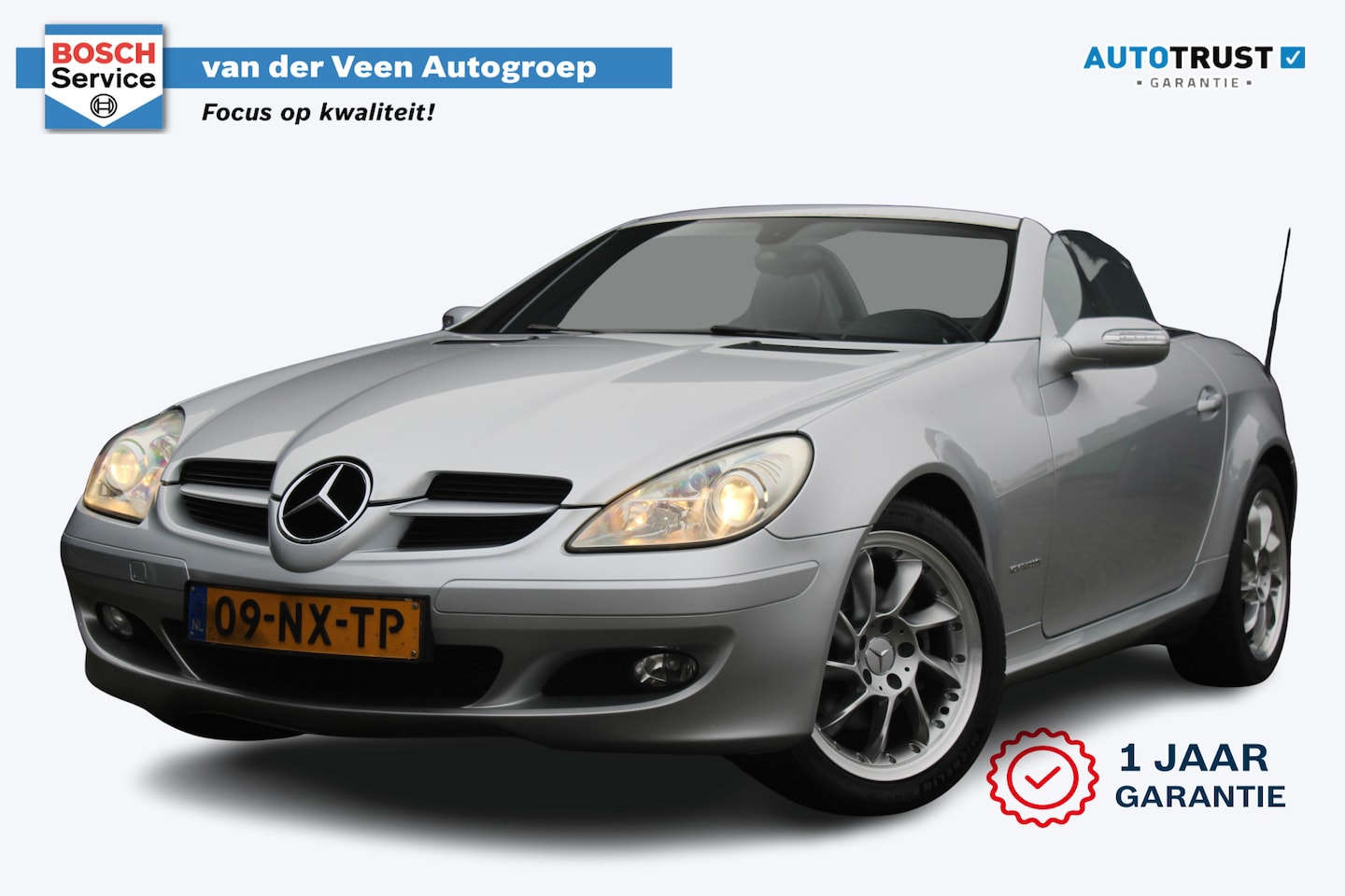 Mercedes-Benz SLK-klasse - 200 K. Automaat | Cruise control | Stoelverwarming + ventilatie | Lichtmetalen velgen | Le - AutoWereld.nl