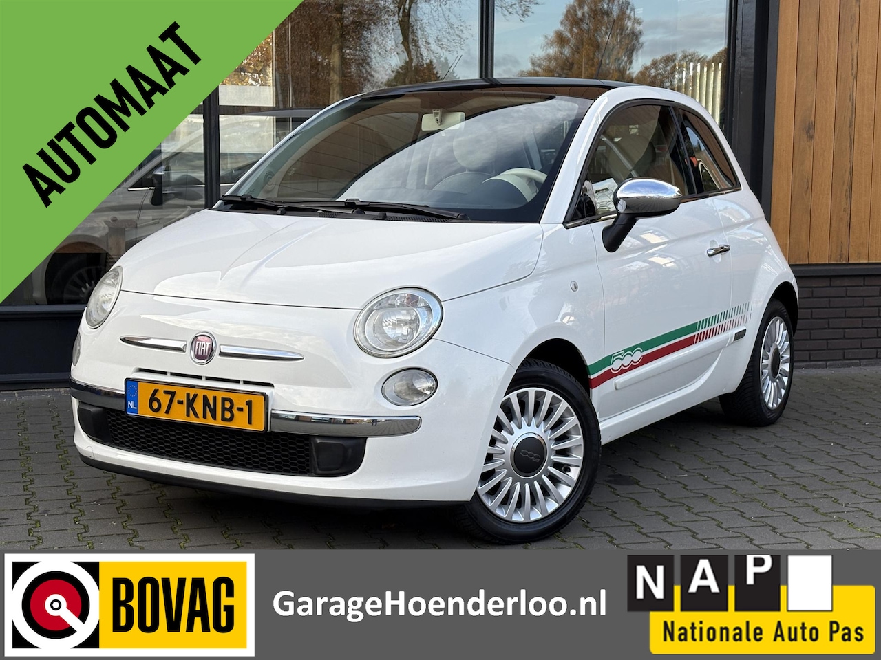 Fiat 500 - 1.2 Lounge Automaat, Panoramadak, Bluetooth. - AutoWereld.nl