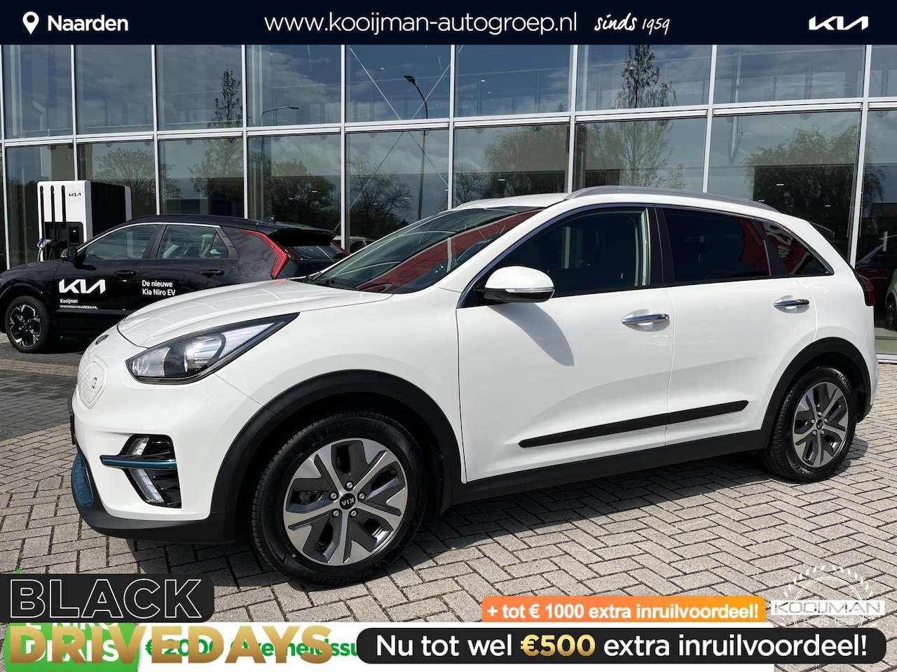 Kia e-Niro - DynamicLine 64 kWh FABRIEKSGARANTIE T/M JUNI 2027 of 150.000km | Keyless | achteruitrij ca - AutoWereld.nl