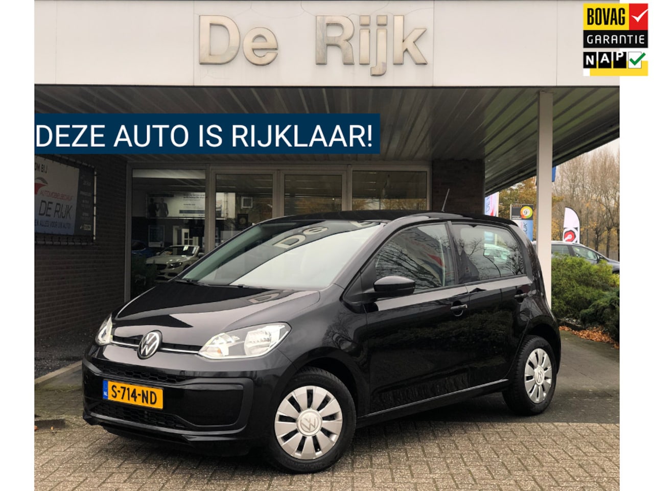 Volkswagen Up! - 1.0 RIJKLAAR! | Airco, Bluetooth, DAB Radio, El. Ramen | NAP | - AutoWereld.nl