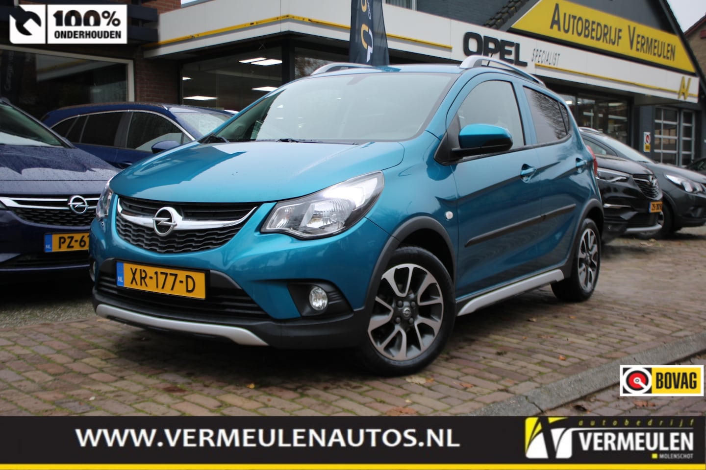 Opel Karl - 1.0 75PK ROCKS Online Edition + 15"/ Navi/ Airco/ Cruise/ CarPlay/ NL auto - AutoWereld.nl
