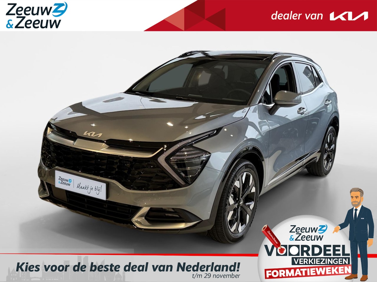 Kia Sportage - 1.6 T-GDi Plug-in Hybrid AWD DynamicPlusLine Panoramadak | Stoel + Stuurverwarming | Elekt - AutoWereld.nl