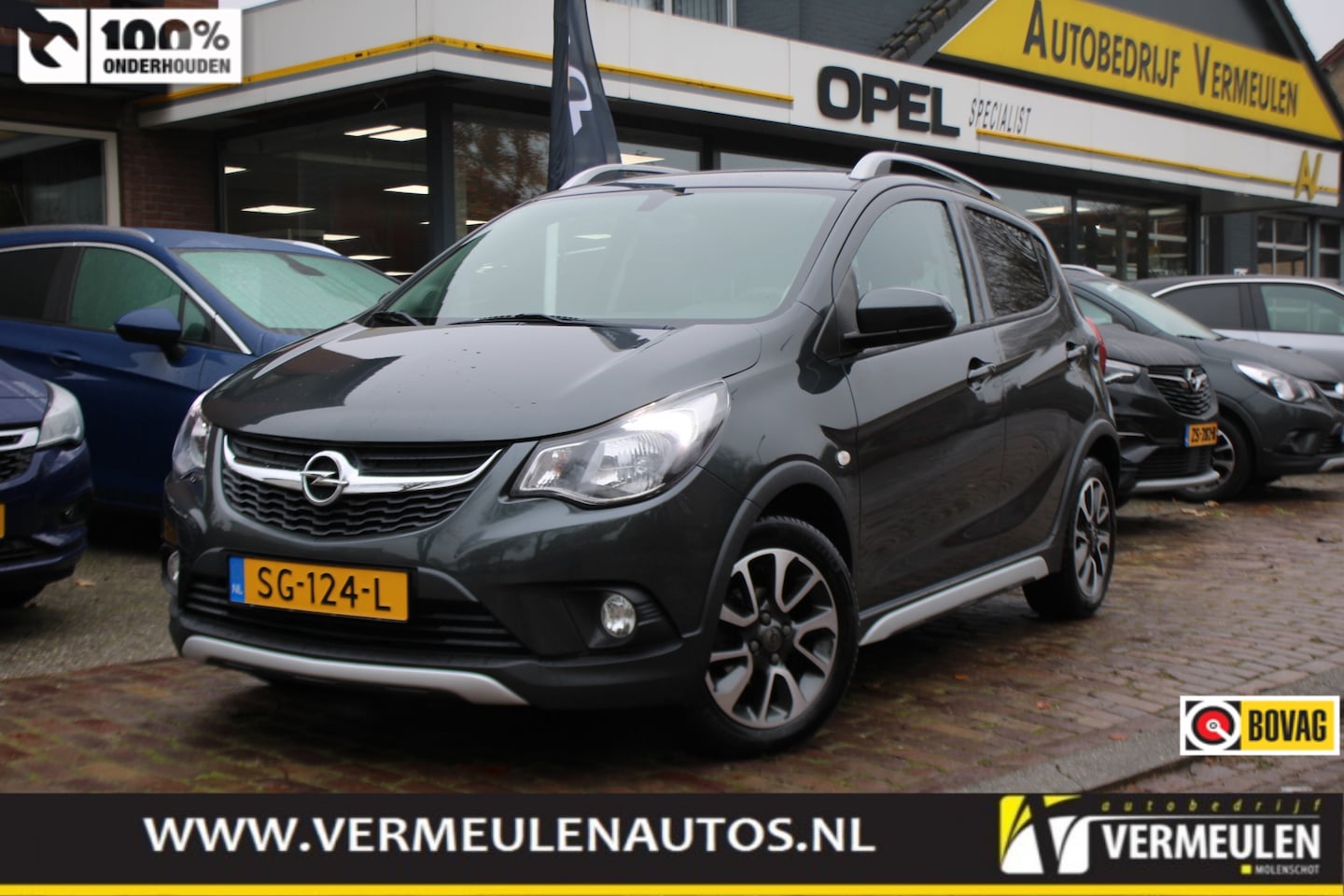 Opel Karl - 1.0 75PK ROCKS Online Edition + 15"/ Airco/ Cruise/ Bluetooth/ CarPlay/ NL auto - AutoWereld.nl