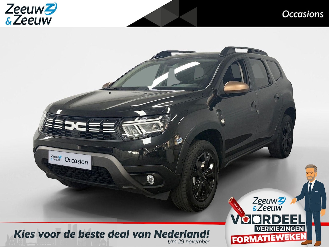 Dacia Duster - 1.3 TCe 150 Extreme AUTOMAAT NAVI AIRCO CAMERA PARKEERSENSOREN STOELVERWARMING HOGE INSTAP - AutoWereld.nl