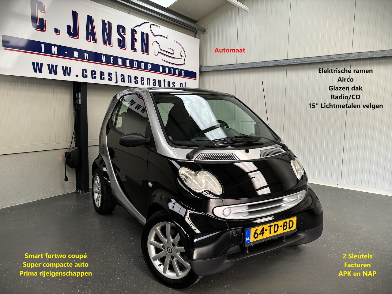 Smart Fortwo coupé - 0.7 passion Automaat! | Airco | Elektrische ramen voor | Lichtmetalen velgen 15" - AutoWereld.nl