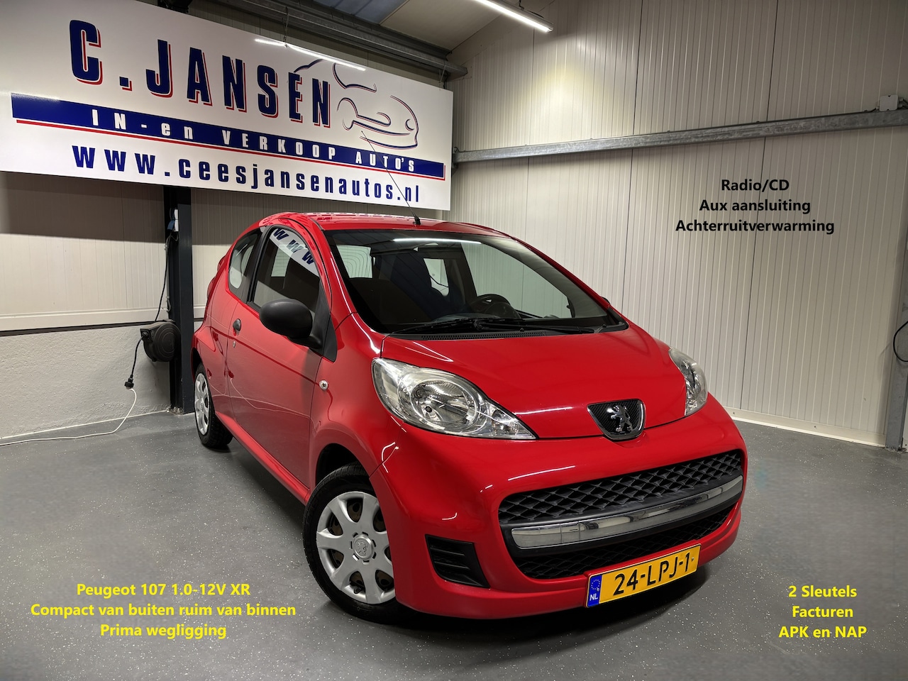 Peugeot 107 - 1.0-12V XR Leuke auto | AUX aansluiting | Radio CD speler | Traffic informatie - AutoWereld.nl