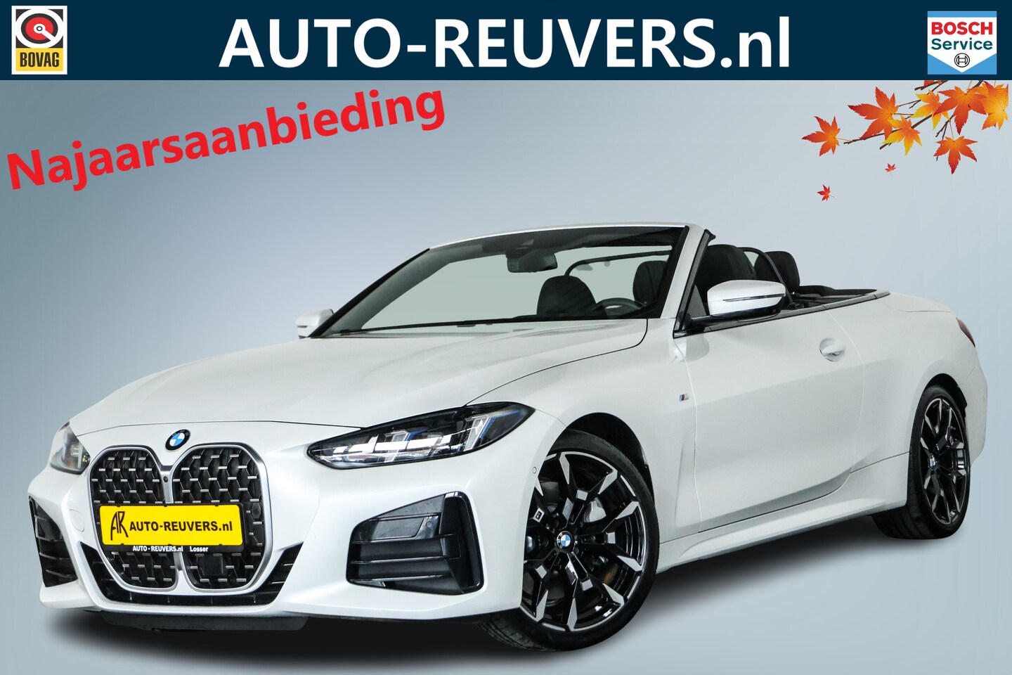 BMW 4-serie Cabrio - 430i xDrive M-Sport / Opendak / Harman Kardon / ACC / HUD / Nekverwarming / 3D vieuw / Car - AutoWereld.nl
