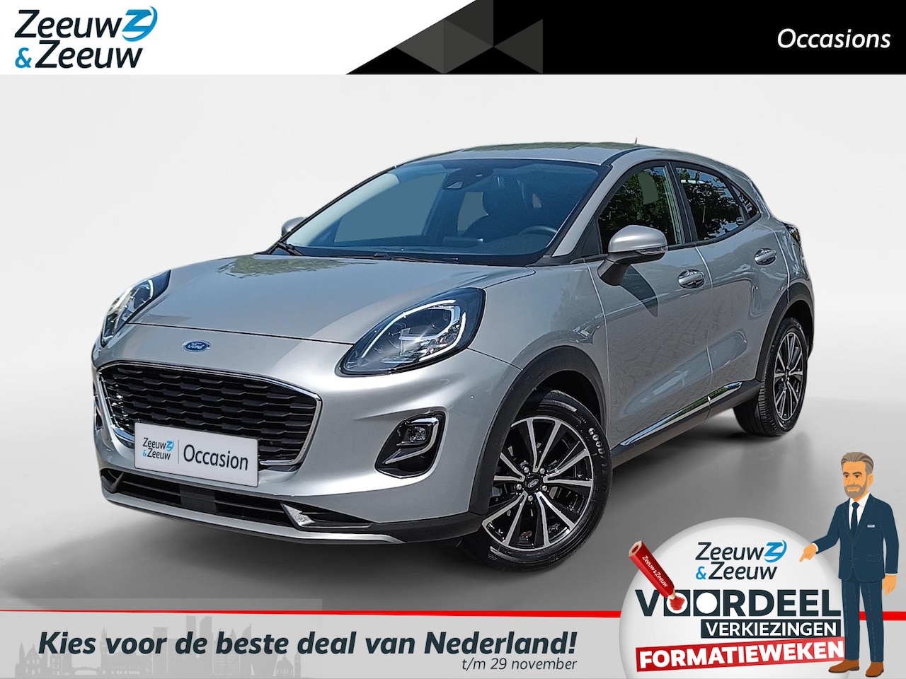 Ford Puma - 1.0 EcoBoost Hybrid Titanium SUPER SCHERP GEPRIJSD! | 62.000KM! | 1e EIGENAAR - AutoWereld.nl