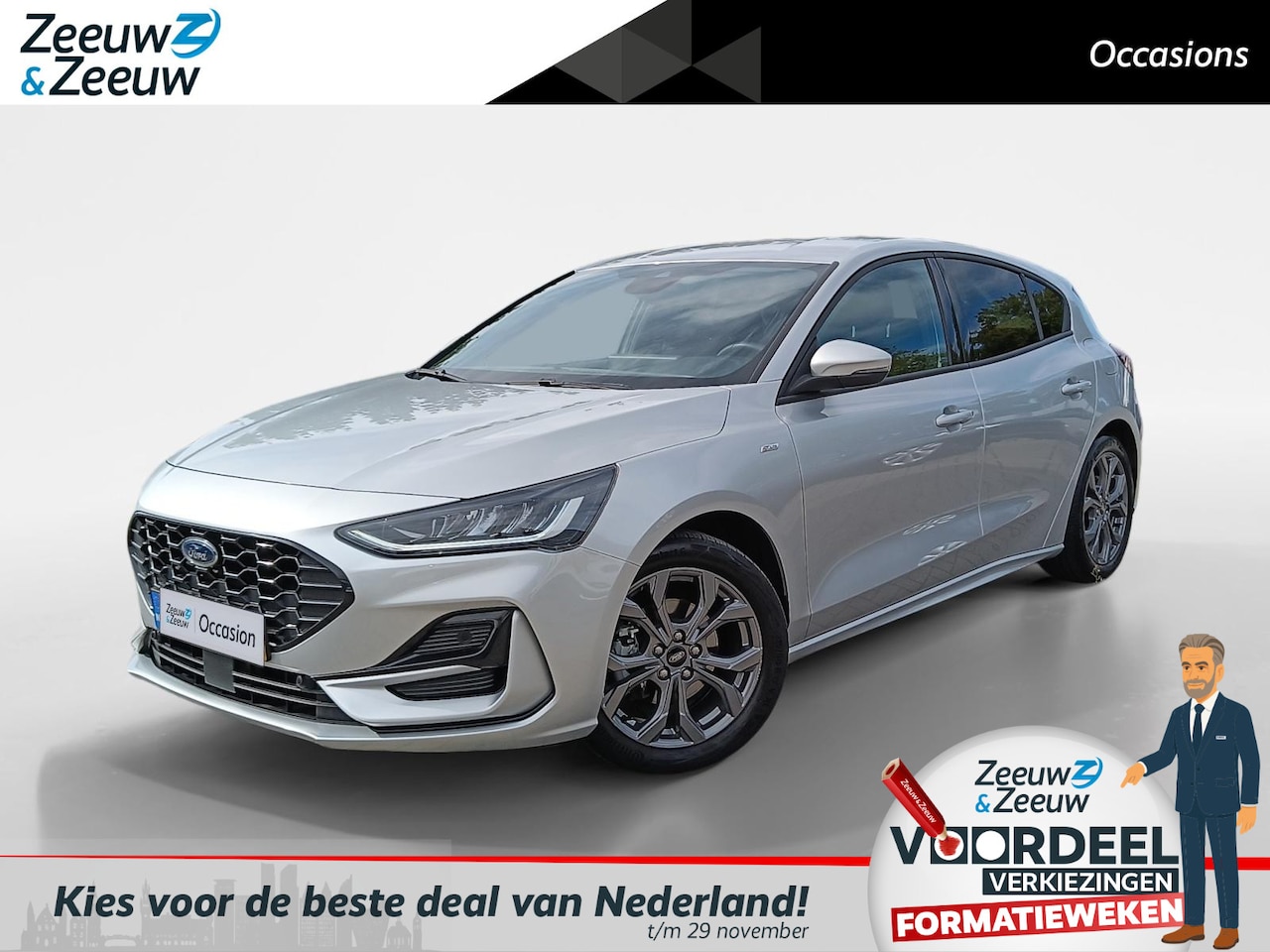 Ford Focus - 1.0 EcoBoost Hybrid ST Line X Navigatiesysteem | Parkeercamera | Zeer nette auto! - AutoWereld.nl