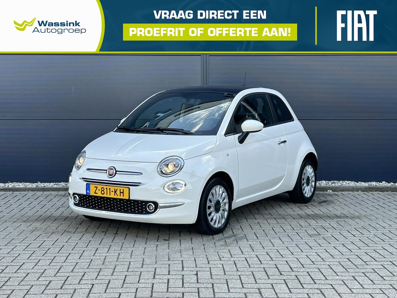 Fiat 500 - 1.0 70pk Hybrid Dolcevita | Panorama dak | Carplay | Airco | Parkeerhulp | Lage kilometers - AutoWereld.nl