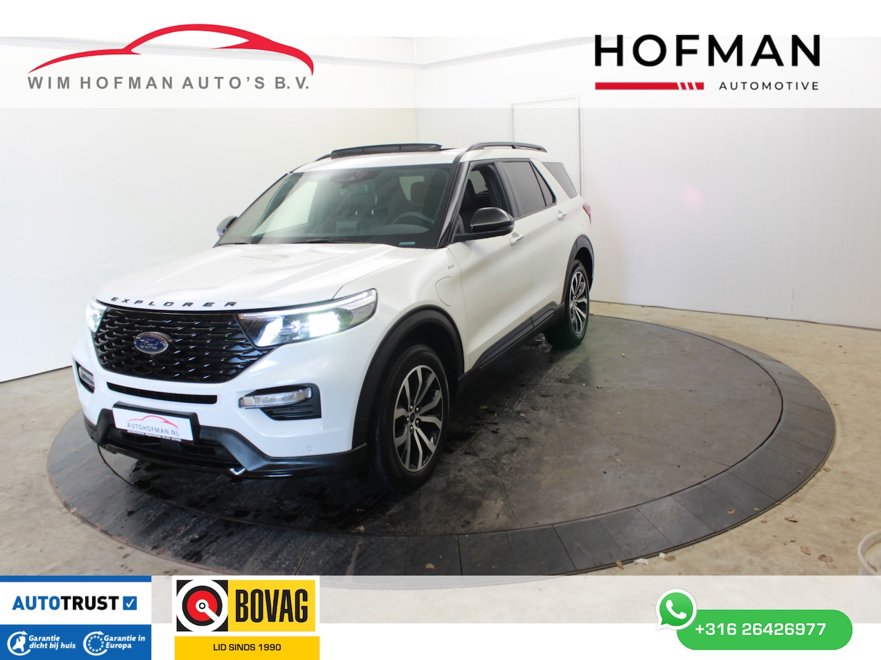 Ford Explorer - 3.0 V6 EcoBoost PHEV ST-Line Trekh Pano Camera Vol Leder ZW hemel - AutoWereld.nl