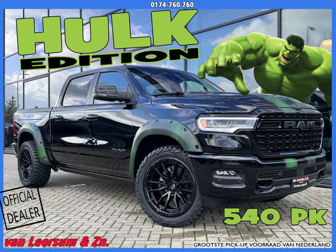 Dodge Ram Pick Up - Limited HULK Edition | Pano | H&K | 22" | Flares | Passenger screen - AutoWereld.nl