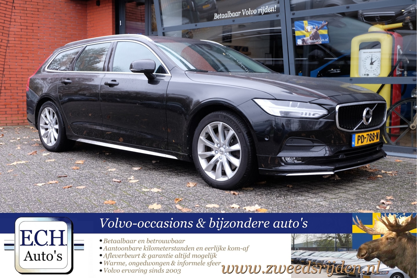 Volvo V90 - 2.0 T5 255 pk Aut. Momentum, Leer, Apple CarPlay - AutoWereld.nl