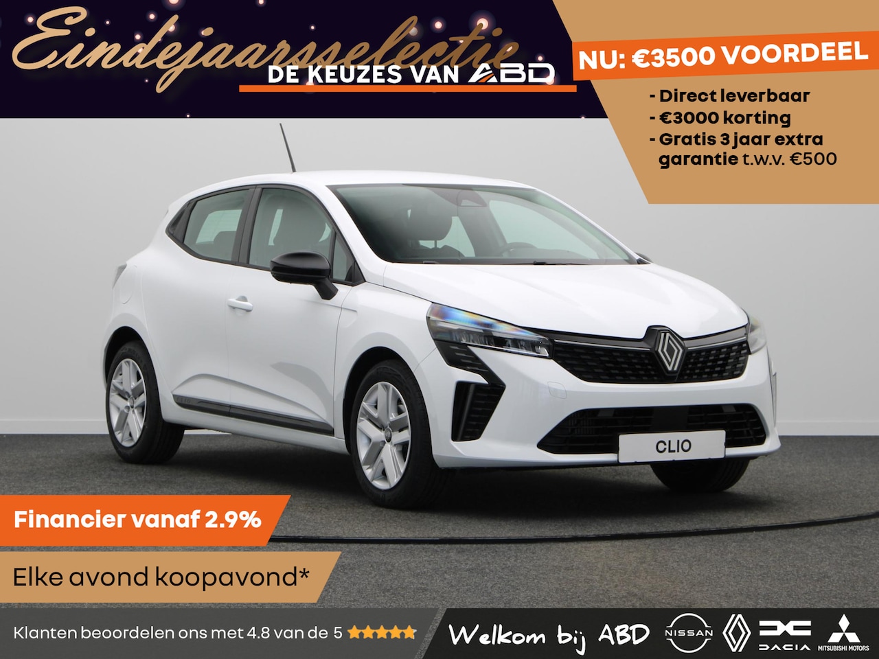 Renault Clio - Evolution Hybrid 145 | Cruise control met snelheidsbegrenzer | Handbediende airconditionin - AutoWereld.nl