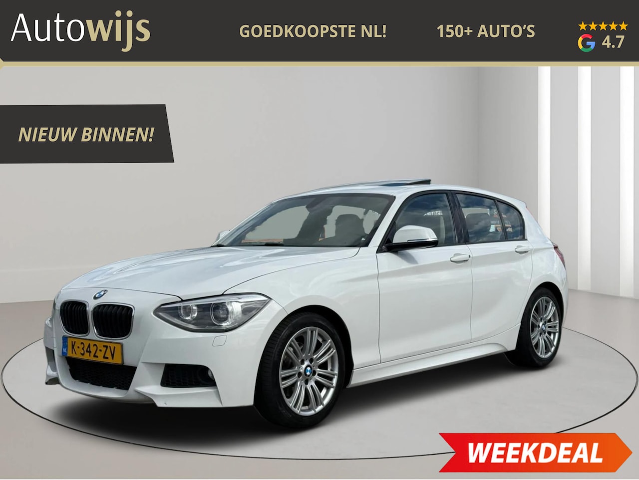 BMW 1-serie - 118i High Executive|M-SPORT|PANO|Leder|Xenon|170PK - AutoWereld.nl