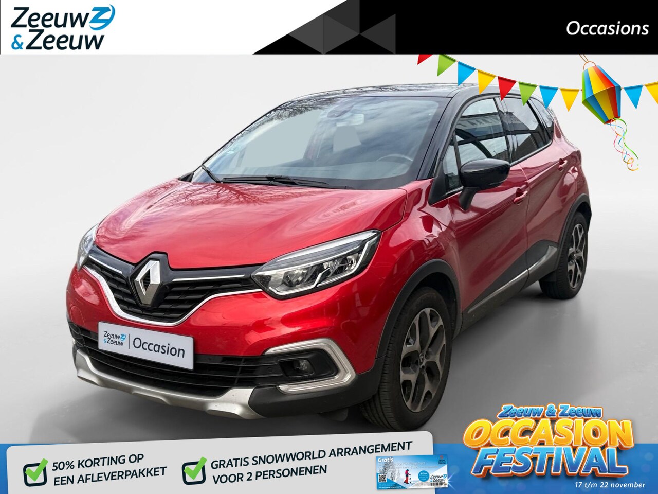 Renault Captur - 0.9 TCe Intens NAVI AIRCO CAMERA PARKEERSENSOREN CRUISE CONTROLE HOGE INSTAP LM VELGEN TRE - AutoWereld.nl