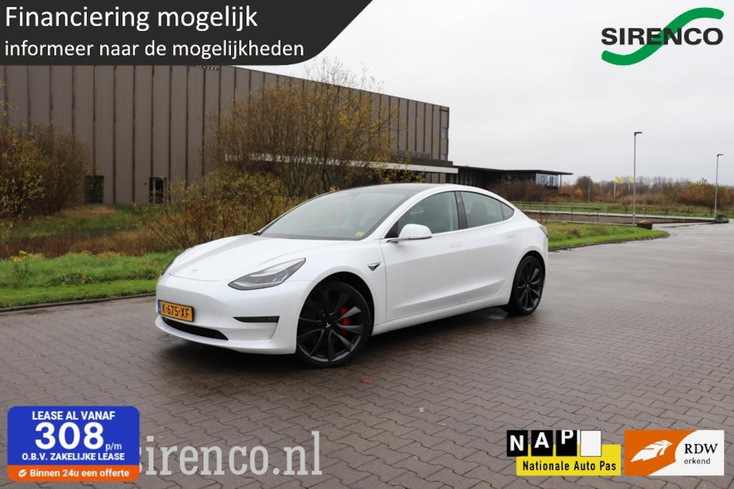 Tesla Model 3 - Performance AWD 75 kWh enhanced autopilot 462 pk dual motor 360 cam memory seats panodak - AutoWereld.nl
