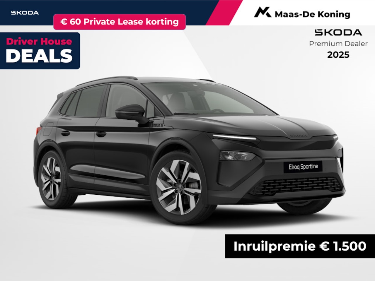 Skoda Elroq - Sportline Elektromotor 150 kW/204 PK SUV | Black Magic | 20 inch Vega Velgen | Private lea - AutoWereld.nl