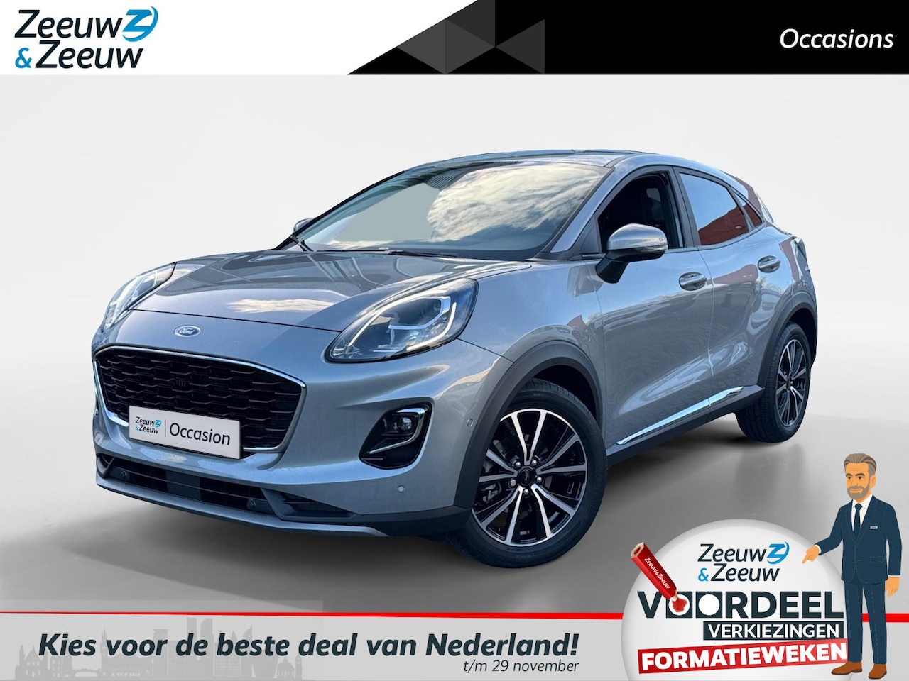 Ford Puma - 1.0 EcoBoost Hybrid Titanium |Achteruitrijcamera| Cruise control adaptief| Dodehoek detect - AutoWereld.nl