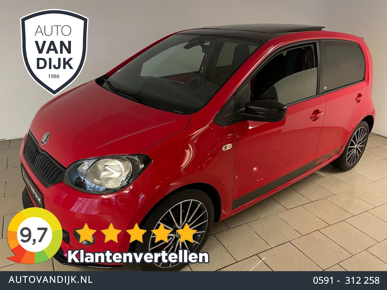 Skoda Citigo - 1.0 Greentech Monte Carlo AIRO NAVI CRUISE STOELVERW BT SOUND SYSTEM PRIVACYGLAS PDC NIEUW - AutoWereld.nl