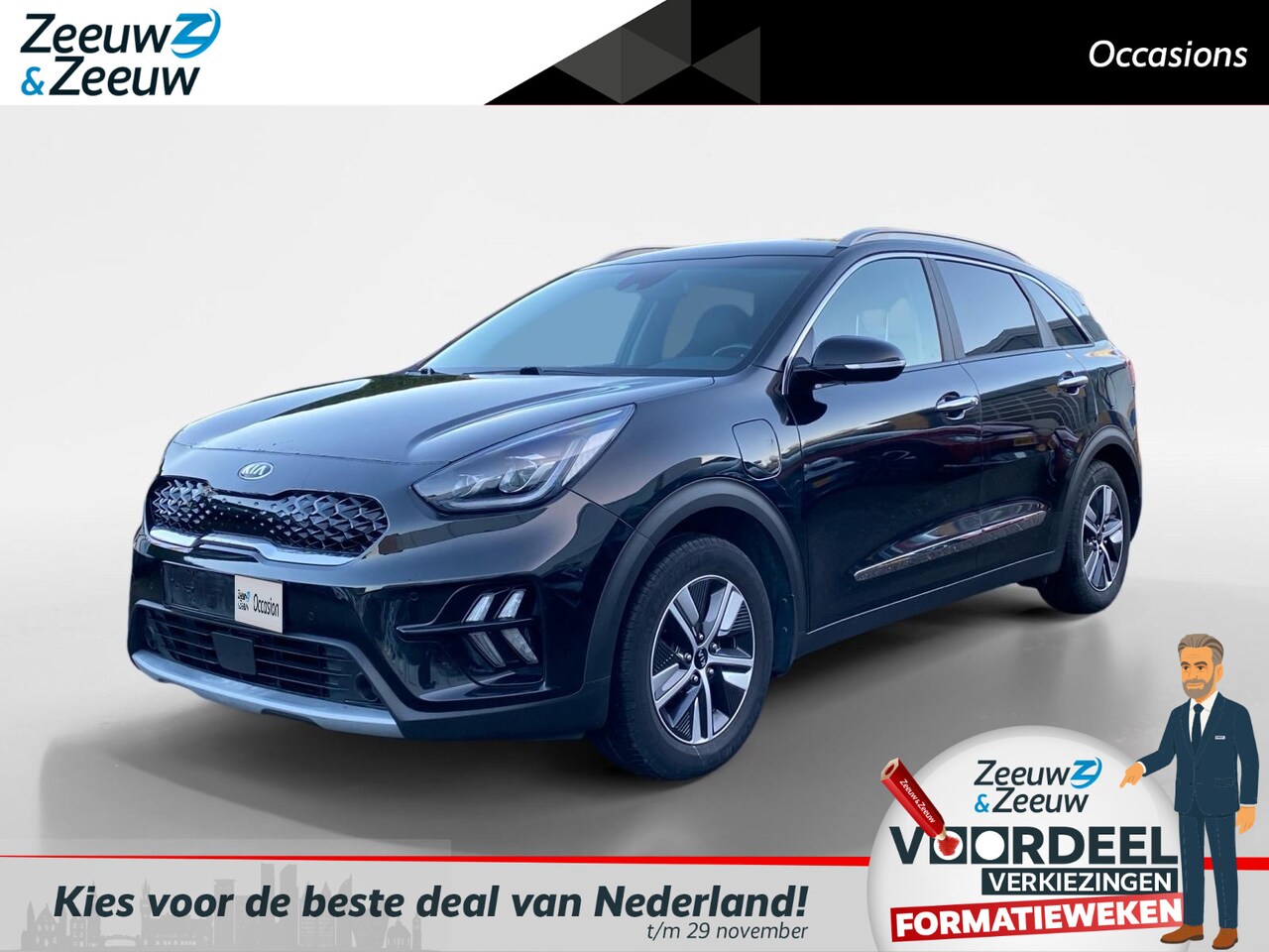 Kia Niro - 1.6 GDi PHEV DynamicPlusLine | Keyless | Lederen bekleding | Trekhaak| Navigatie | Elektri - AutoWereld.nl