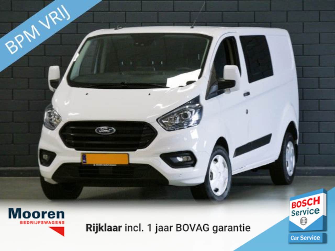 Ford Transit Custom - 320 2.0 TDCI 130PK L2H1 Limited Dubbele Cabine | CAMERA | NAVIGATIE | CRUISE CONTROL | 6 P - AutoWereld.nl