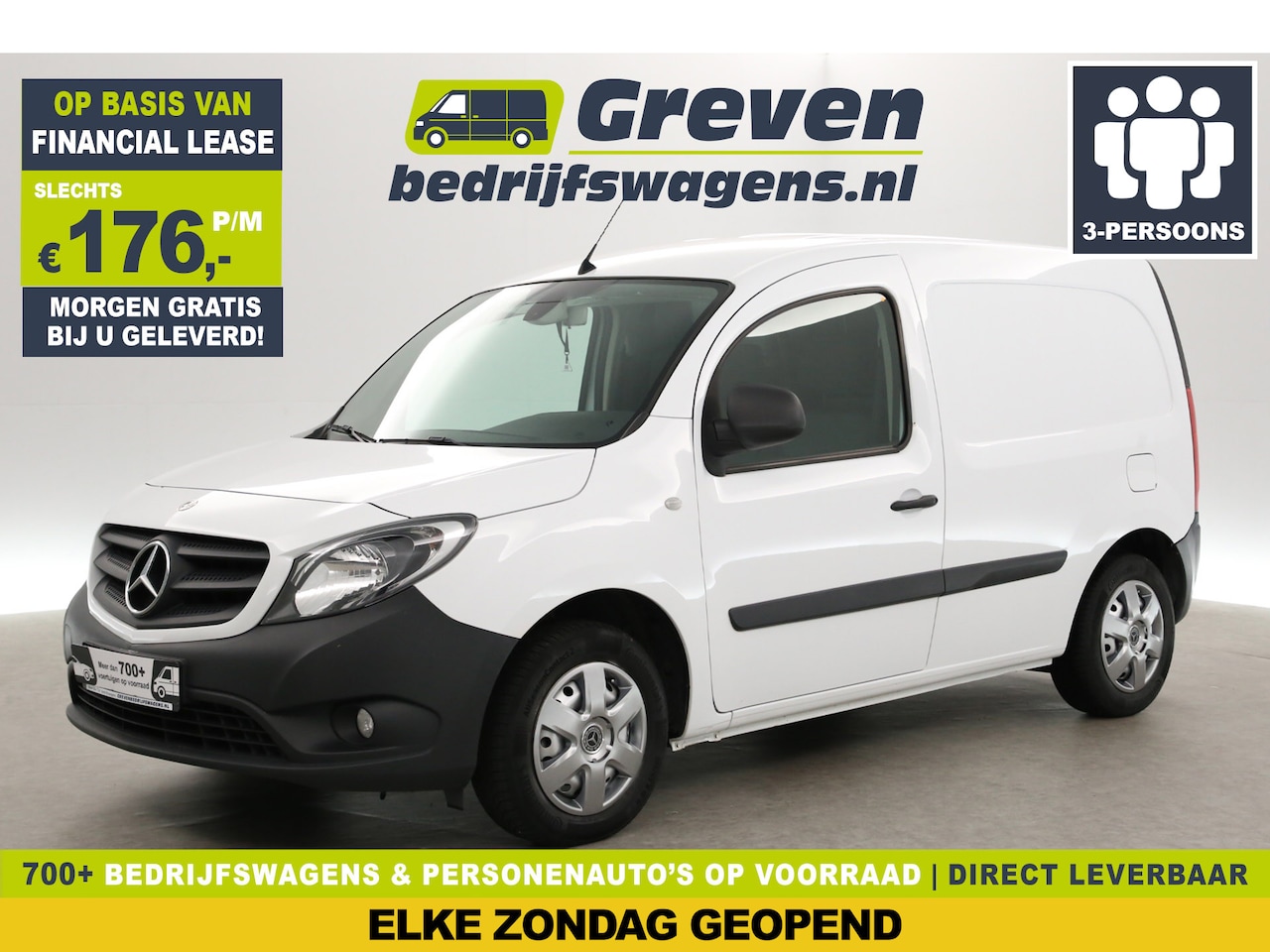 Mercedes-Benz Citan - 109 CDI |  3-Zits | Airco | Cruise | Trekh. | Stoelverw. - AutoWereld.nl