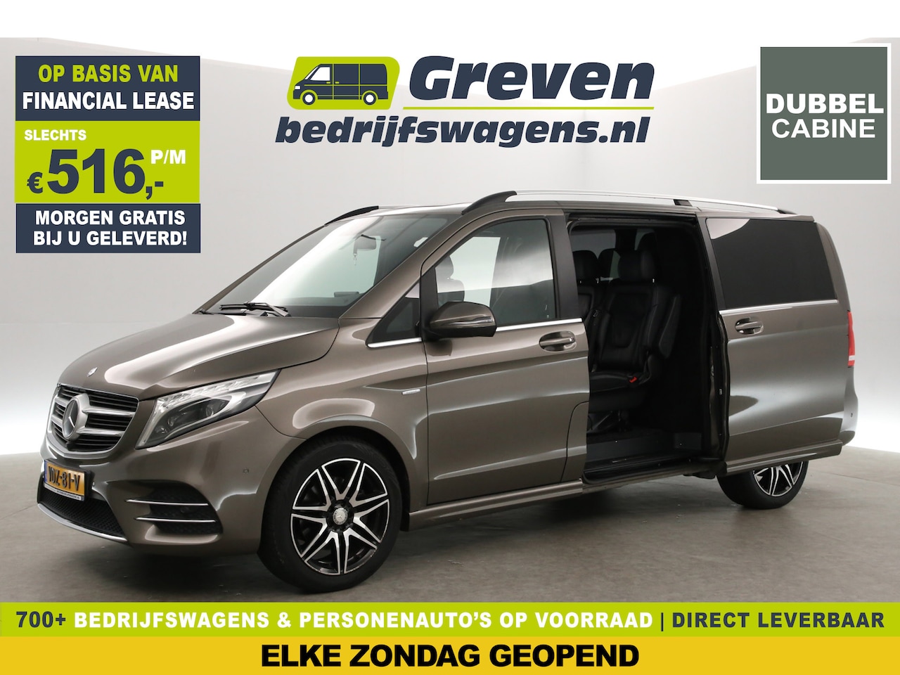 Mercedes-Benz V-klasse - 250d AMG Lang | DC | Aut. | 360° | Burmester | 2xSchuifdeur Elektrisch | Trekh. | Adap. Cr - AutoWereld.nl