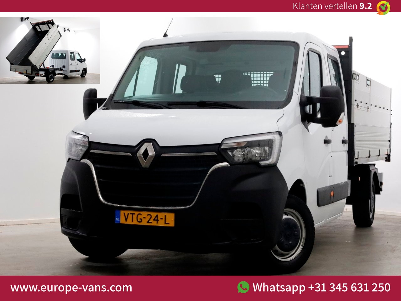Renault Master - T35 2.3 dCi 145pk L3 D.C. Kipper met hoge boorden 01-2023 - AutoWereld.nl