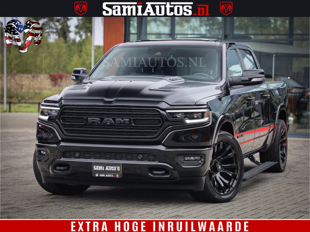 Dodge Ram 1500 - LIMITED NIGHT | FEUL BLACK WHEELS | BOM VOL | 5.7 V8 4x4 | DUBBELE CABINE | MWK | XB9 | HU - AutoWereld.nl