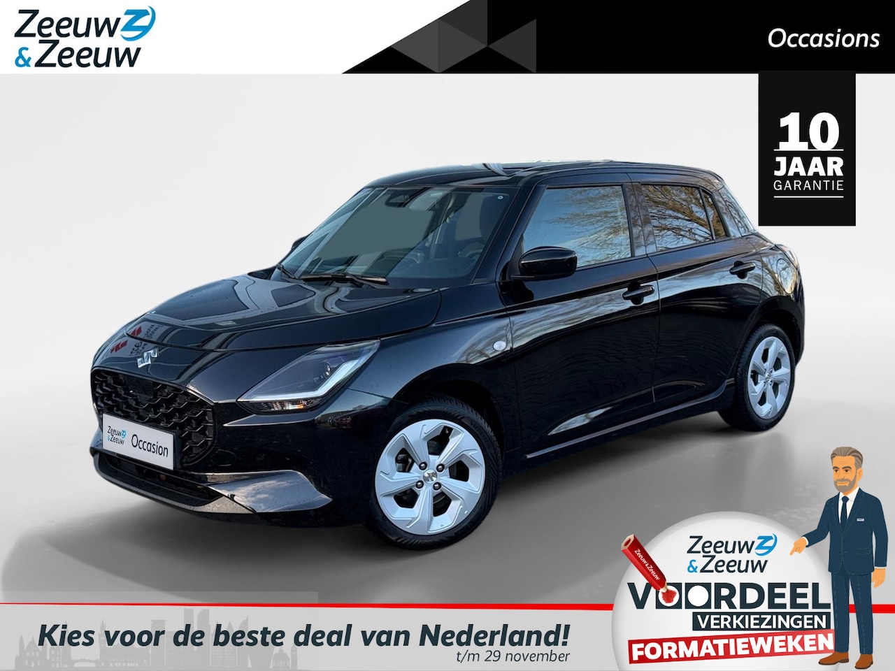 Suzuki Swift - 1.2 Select Smart Hybrid | 10 jr garantie! | Carplay | Navi | Stoelverw. | All-season - AutoWereld.nl
