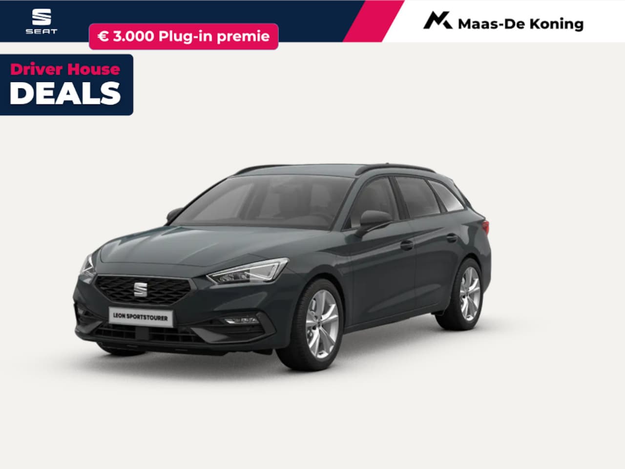 SEAT Leon Sportstourer - 1.5 TSI e-Hybrid FR Business 204 PK l Black Pack l Wegklapbare Trekhaak l Safe & Drive - AutoWereld.nl