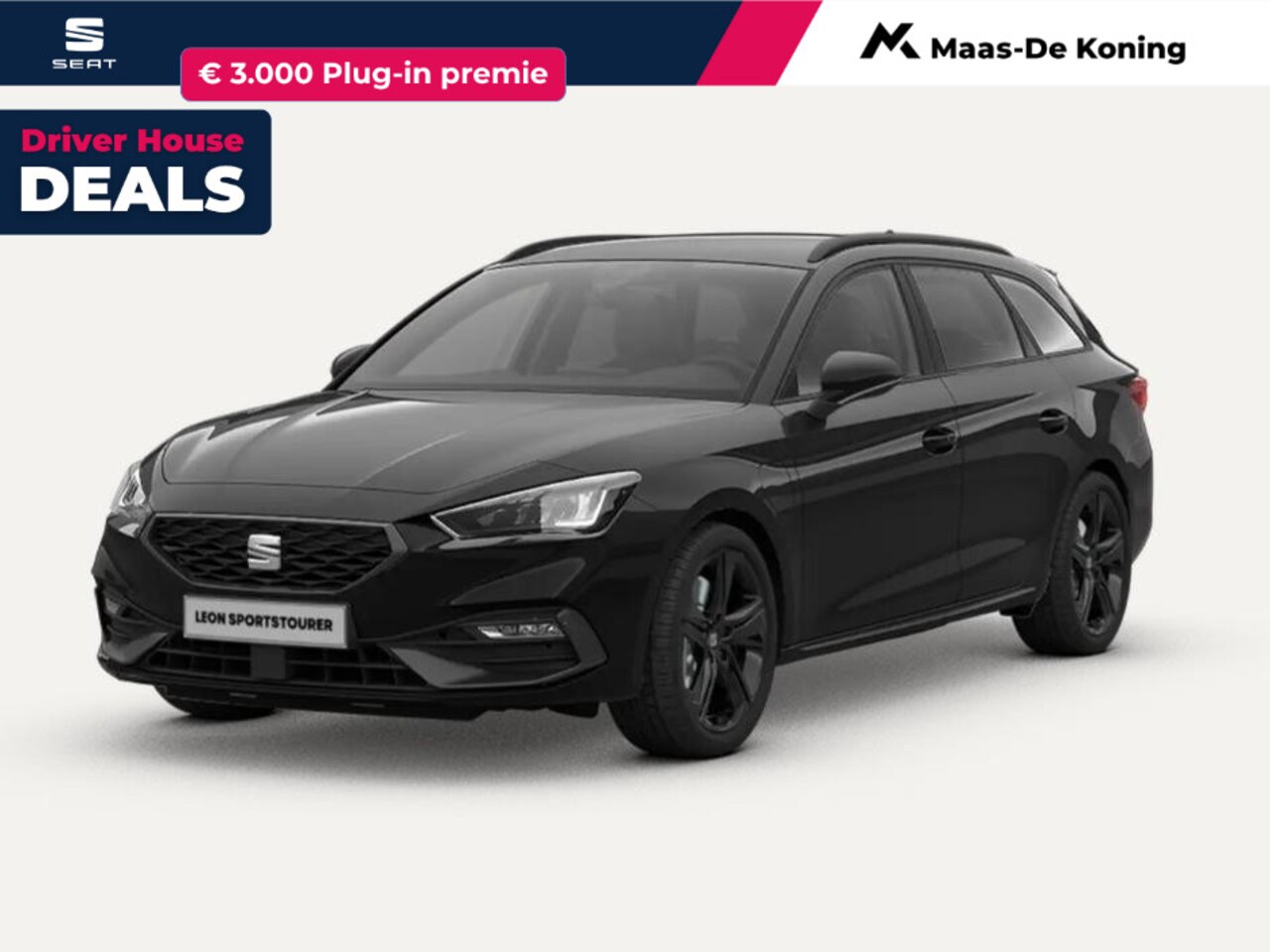 SEAT Leon Sportstourer - 1.5 TSI e-Hybrid FR Business 204 PK l Black Pack l Wegklapbare Trekhaak l Safe & Drive - AutoWereld.nl