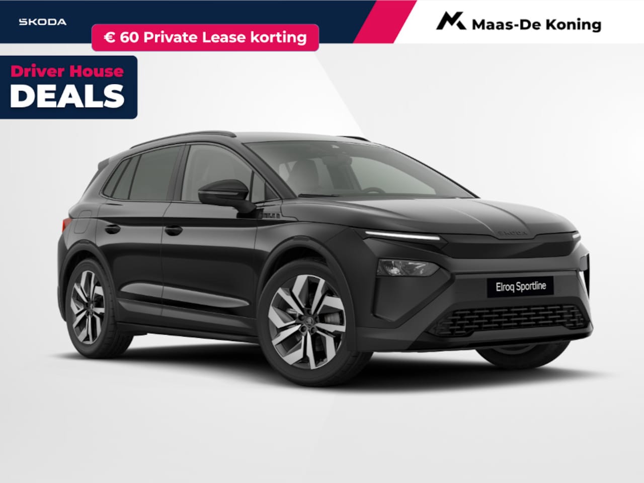 Skoda Elroq - Sportline Elektromotor 150 kW/204 PK SUV | Black Magic | 20 inch Vega Velgen | Private lea - AutoWereld.nl